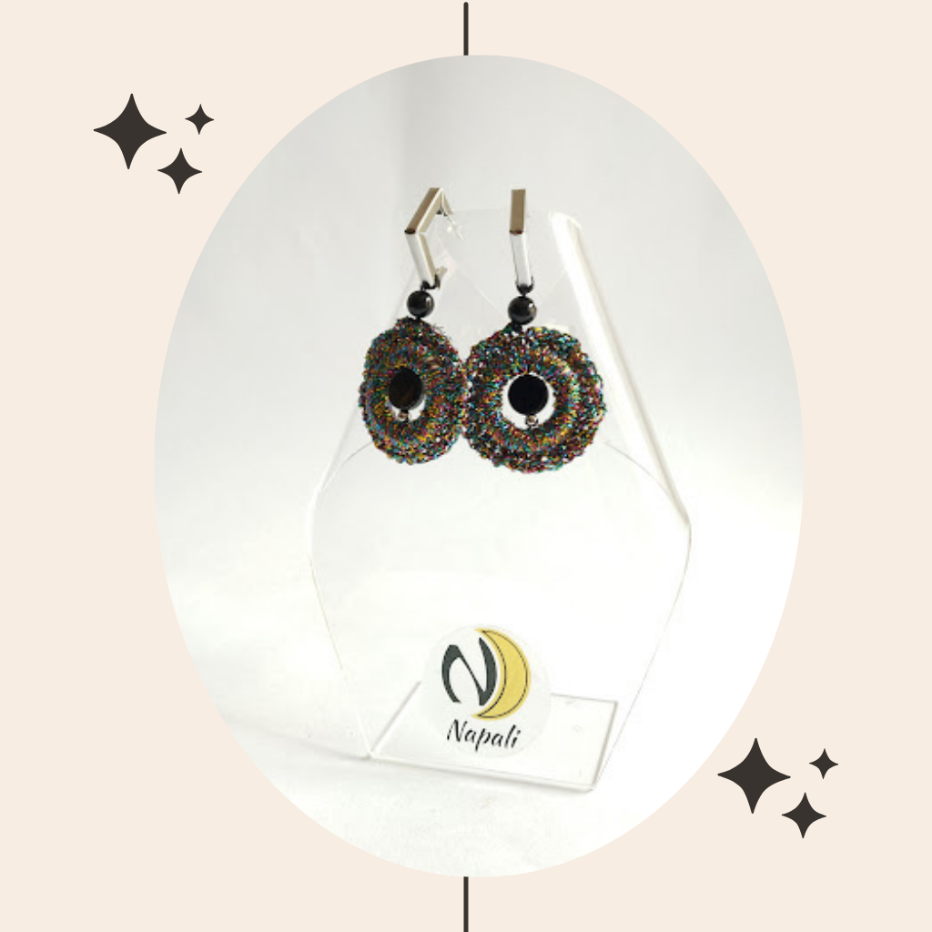PENDIENTES TEJIDOS EN MACRAMÉ Y CROCHET CON CUARZOS
