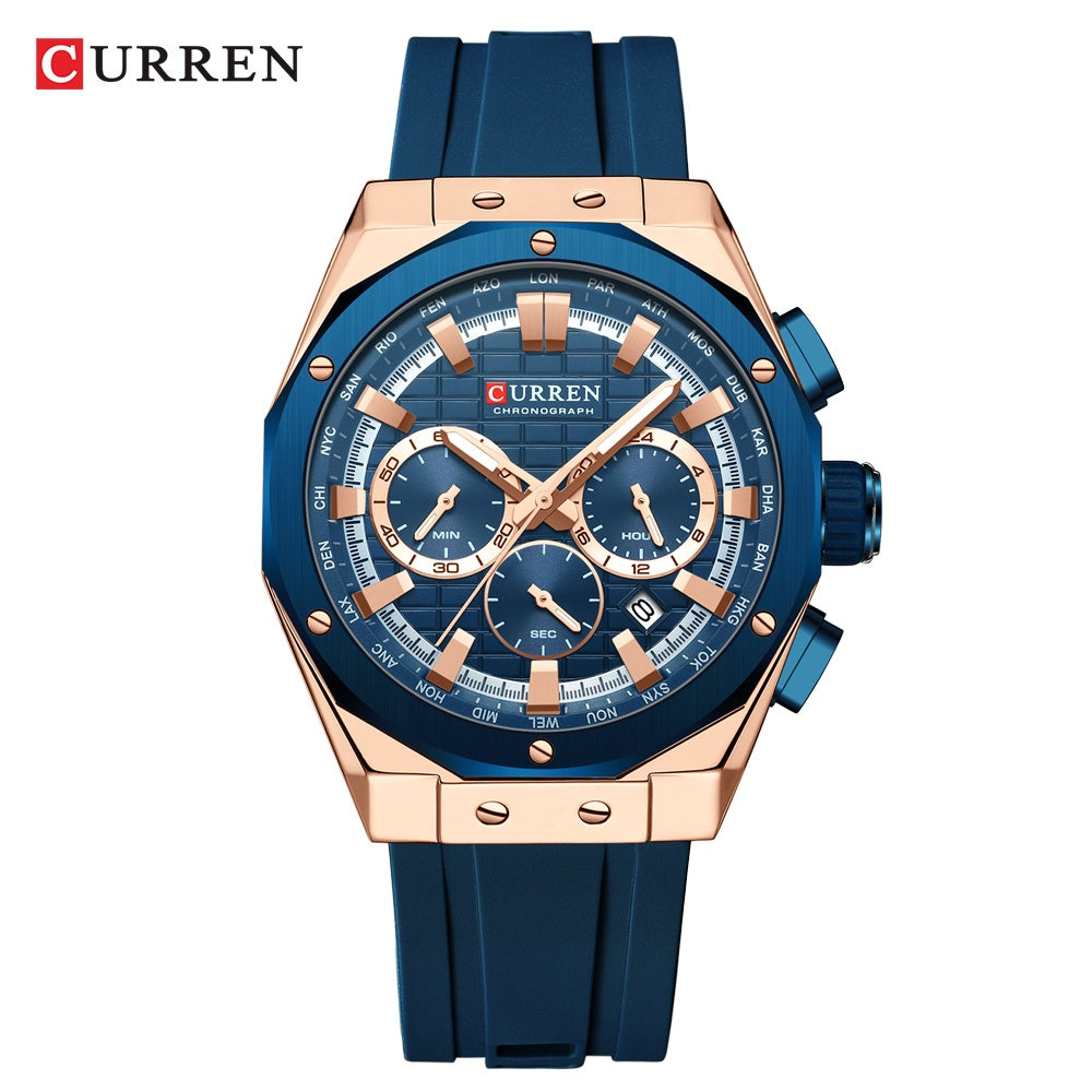 RELOJ CURREN 8464 Silicona crono funcion