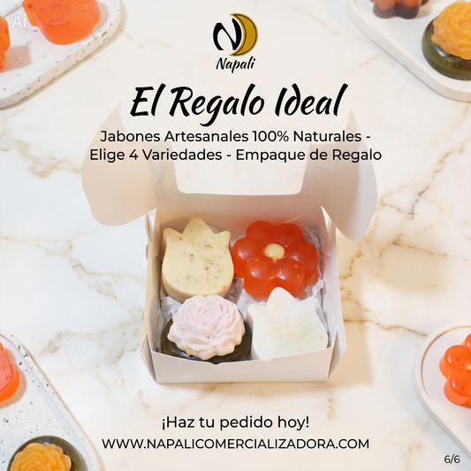 FLORES DE JABÓN X 4 _- KIT PERSONALIZABLE