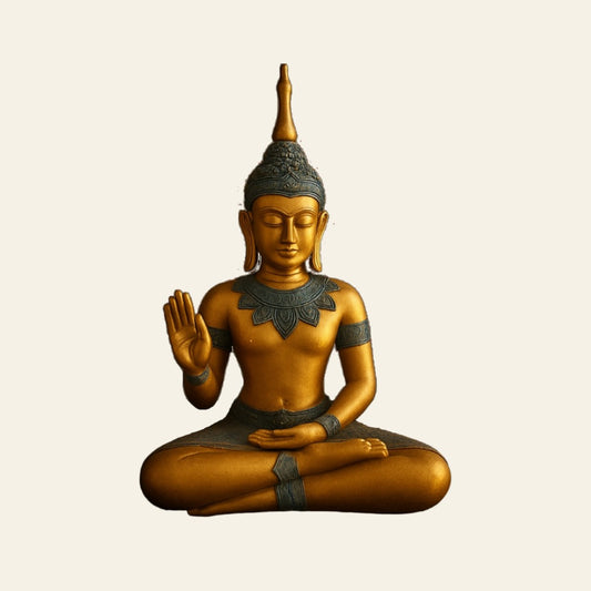 ESCULTURA ARTESANAL DE BUDA EN YESO